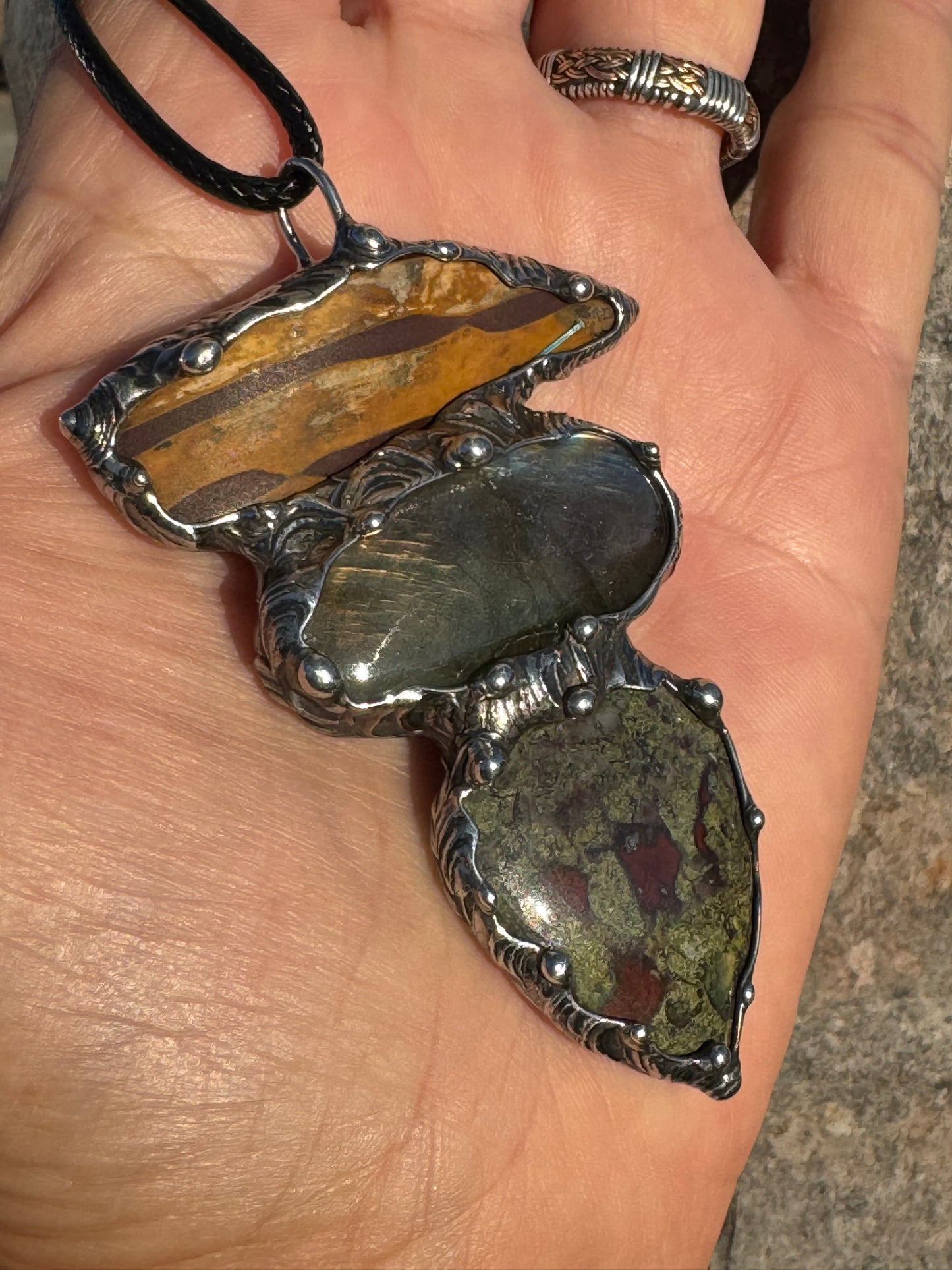 The Striped Earth Oracle-an Australian statement pendant