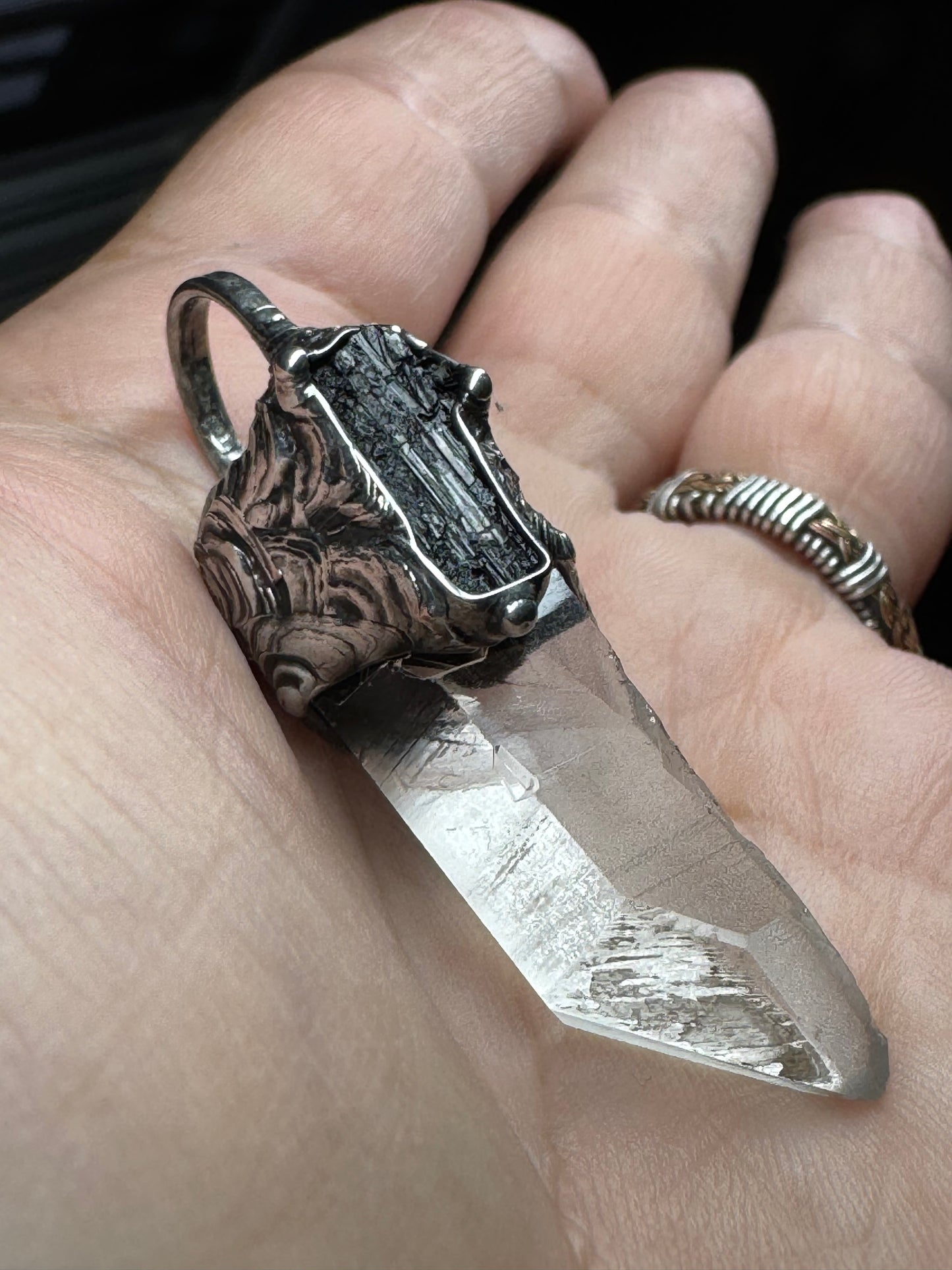 Reserved for Marisa clear quartz and Tourmaline