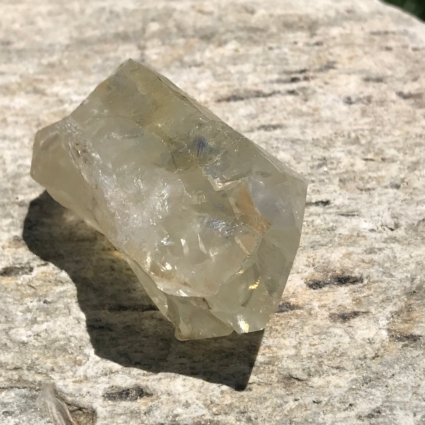 Natural Citrine point with Rainbows