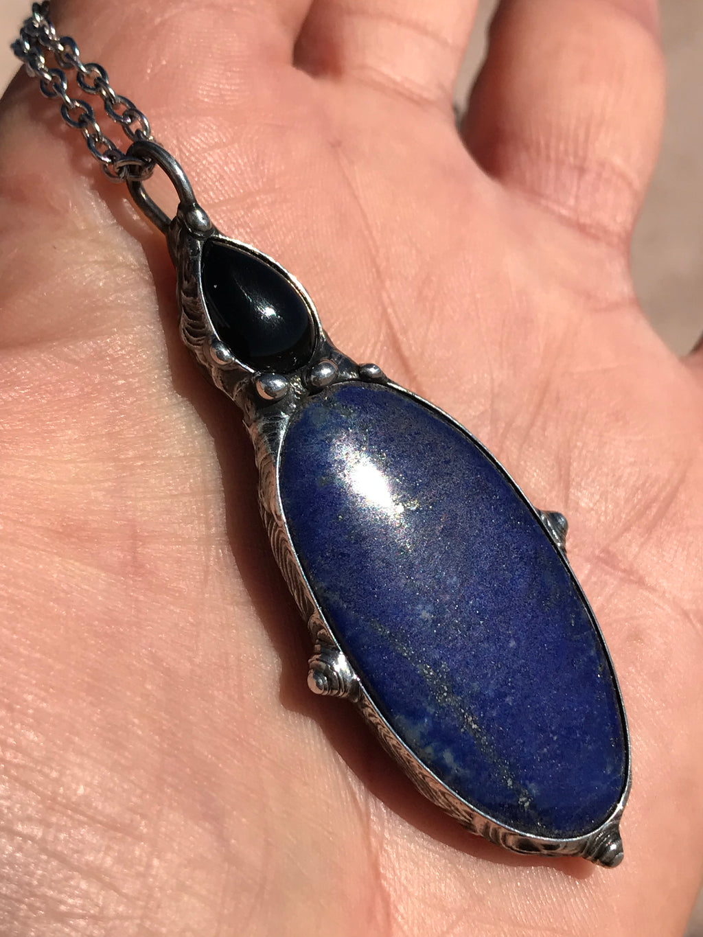 Lapis Lazuli goddess pendant