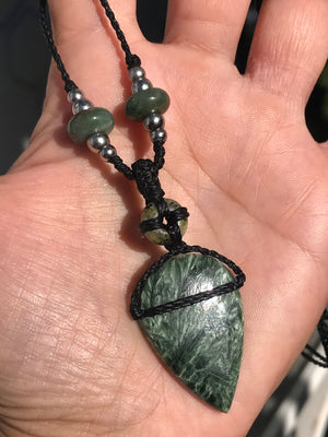 Seraphinite and green Aventurine💚