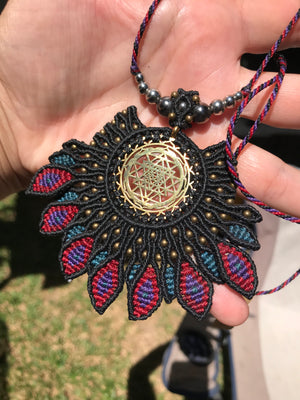 Sri Yatra Macrame Statement pendant