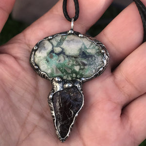 Variscite and Australian Zircon pendant