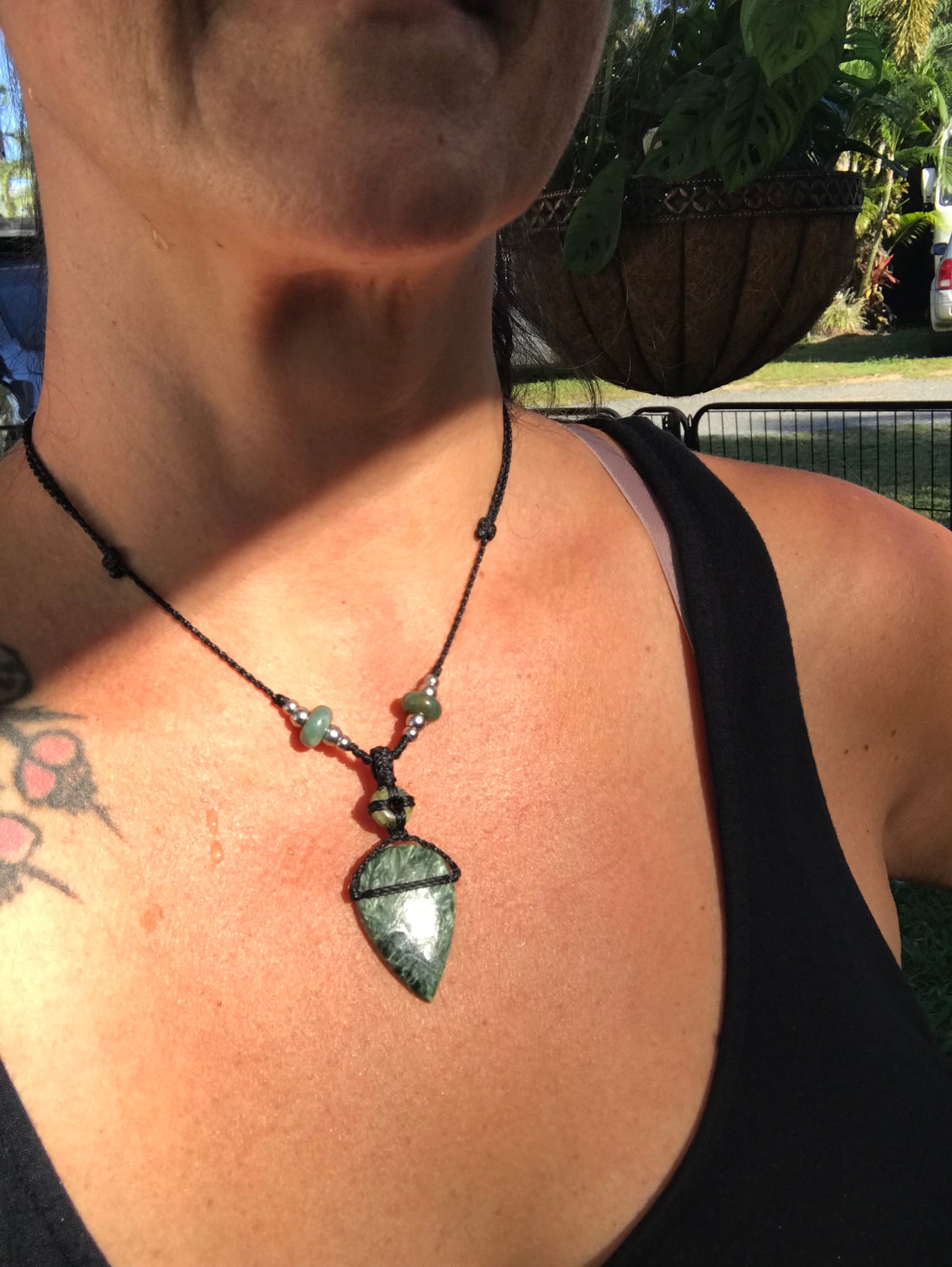 Seraphinite and green Aventurine💚