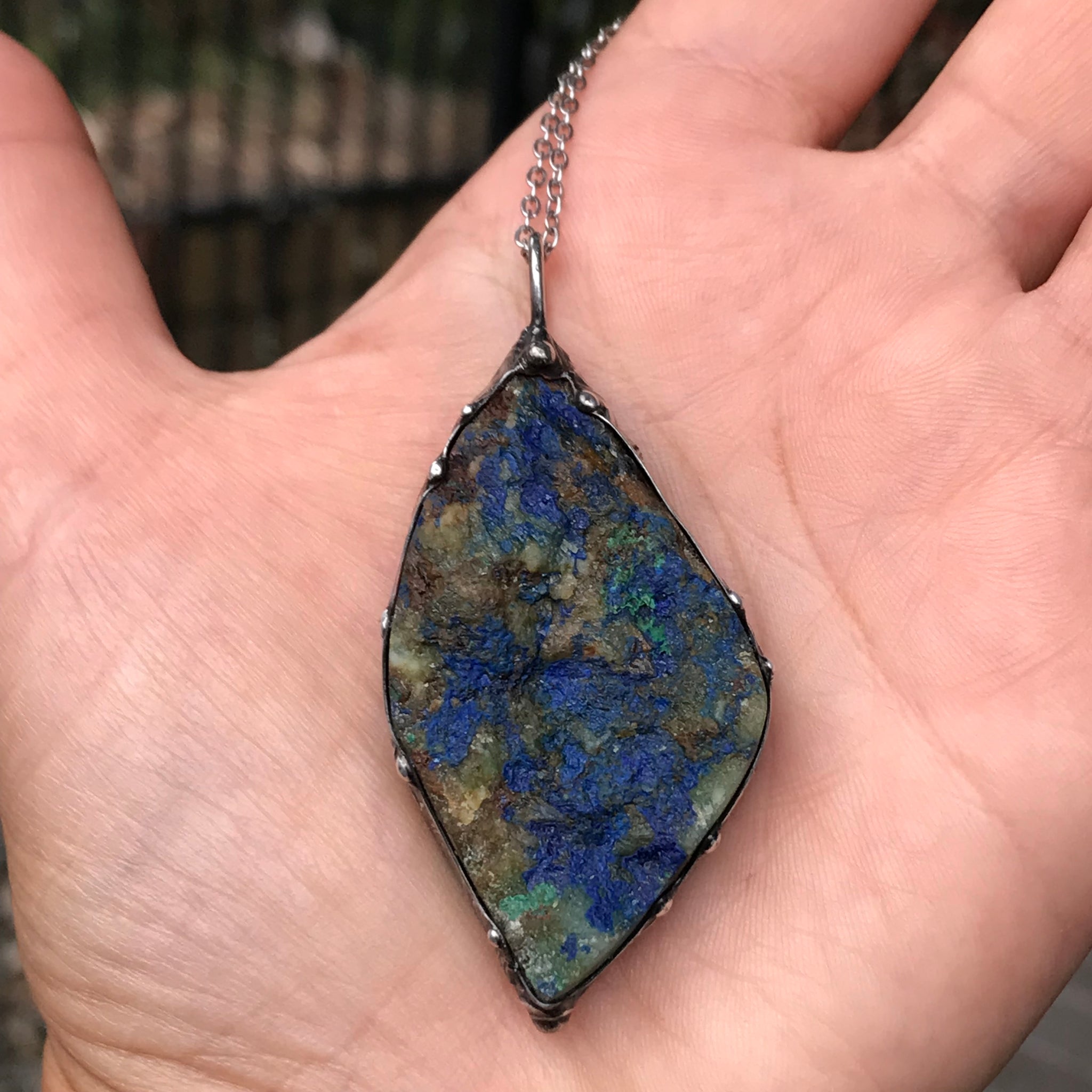 Rough Azurite pendant