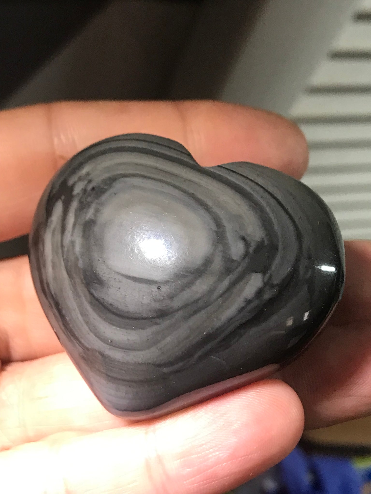 Rainbow Obsidian Crystal Heart