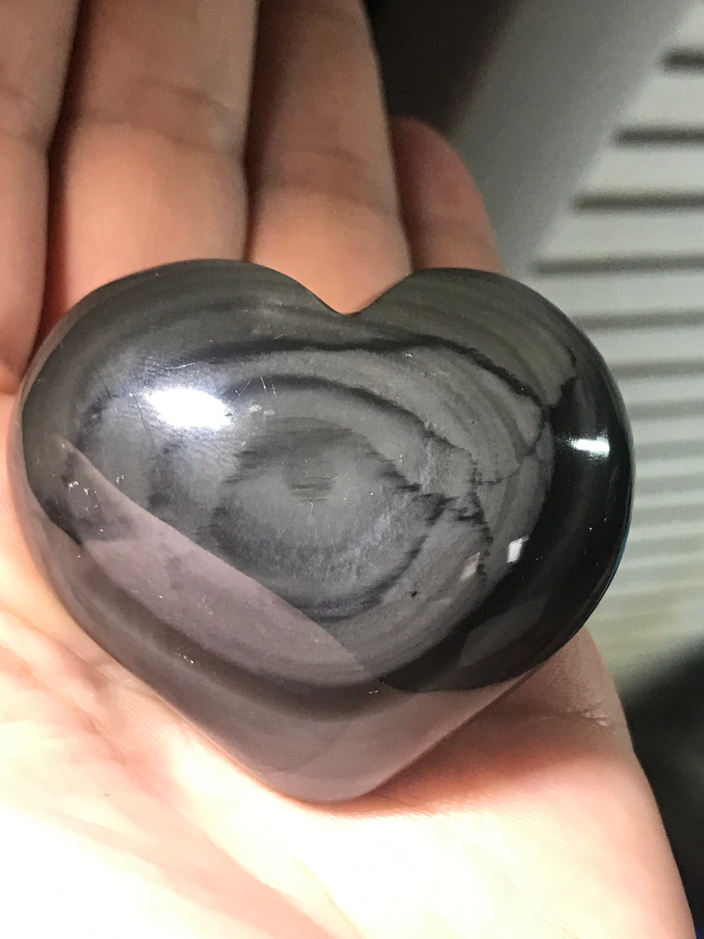 Rainbow Obsidian Crystal Heart