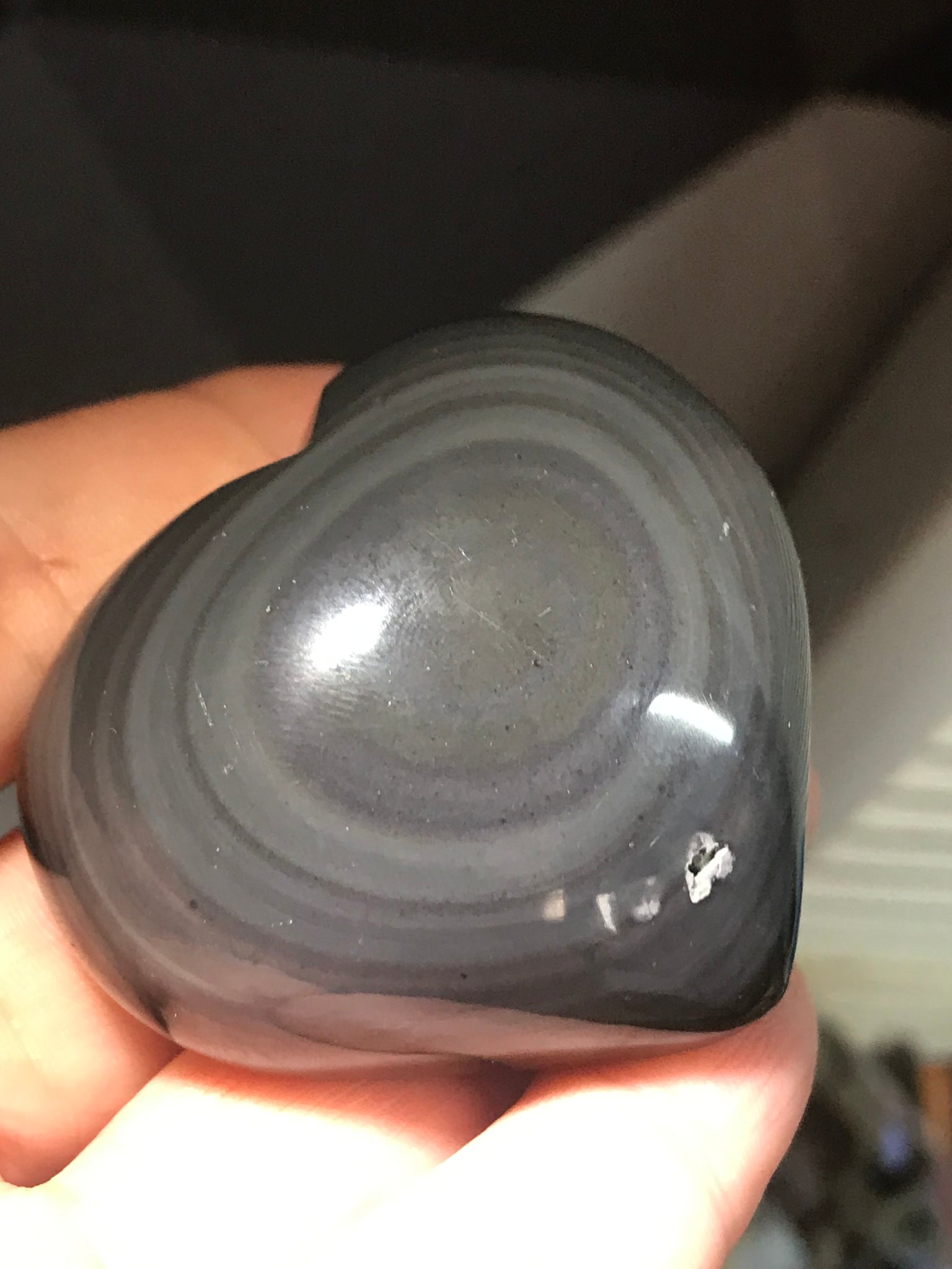 Rainbow Obsidian Crystal Heart