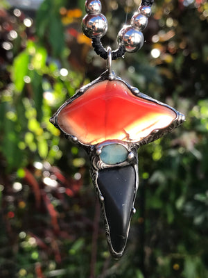 Shungite, red Agate and Larimar Protector