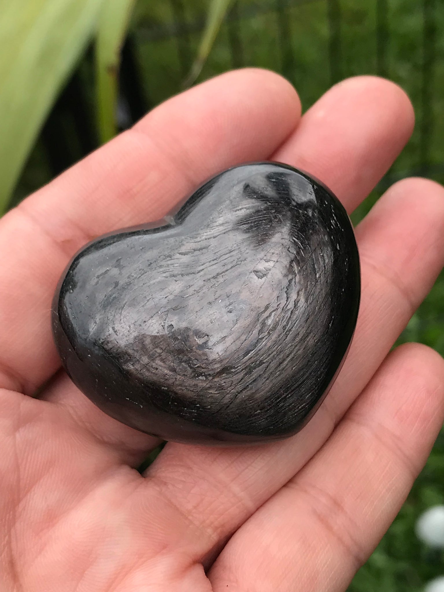 Hypersthene Crystal Heart