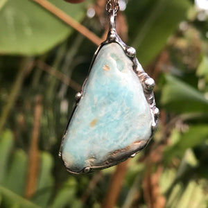 Blue Aragonite pendant