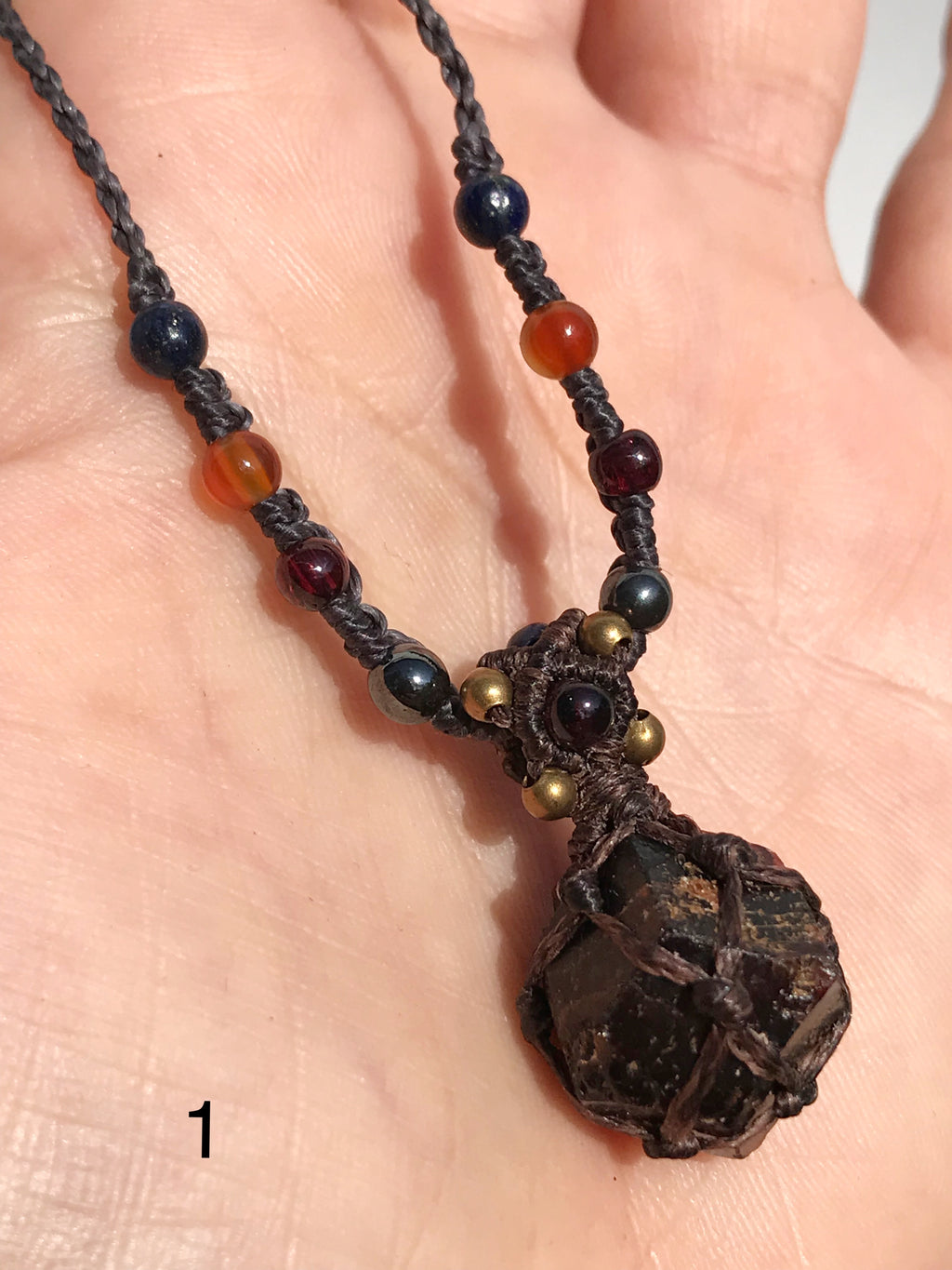 Natural Garnet Dodecahedron pendant