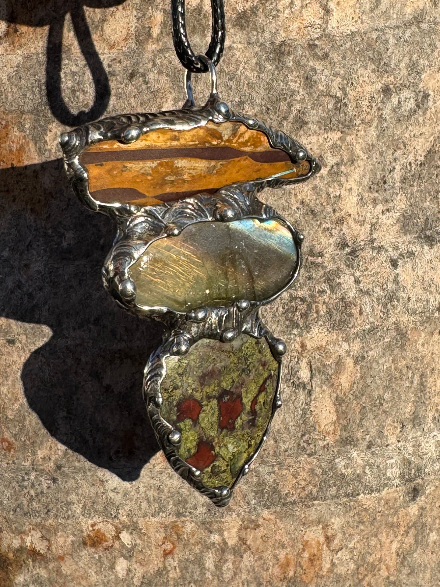 The Striped Earth Oracle-an Australian statement pendant