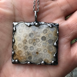 Fossilised Coral Pendant