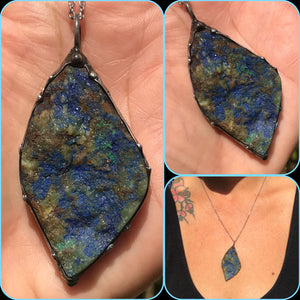 Rough Azurite pendant