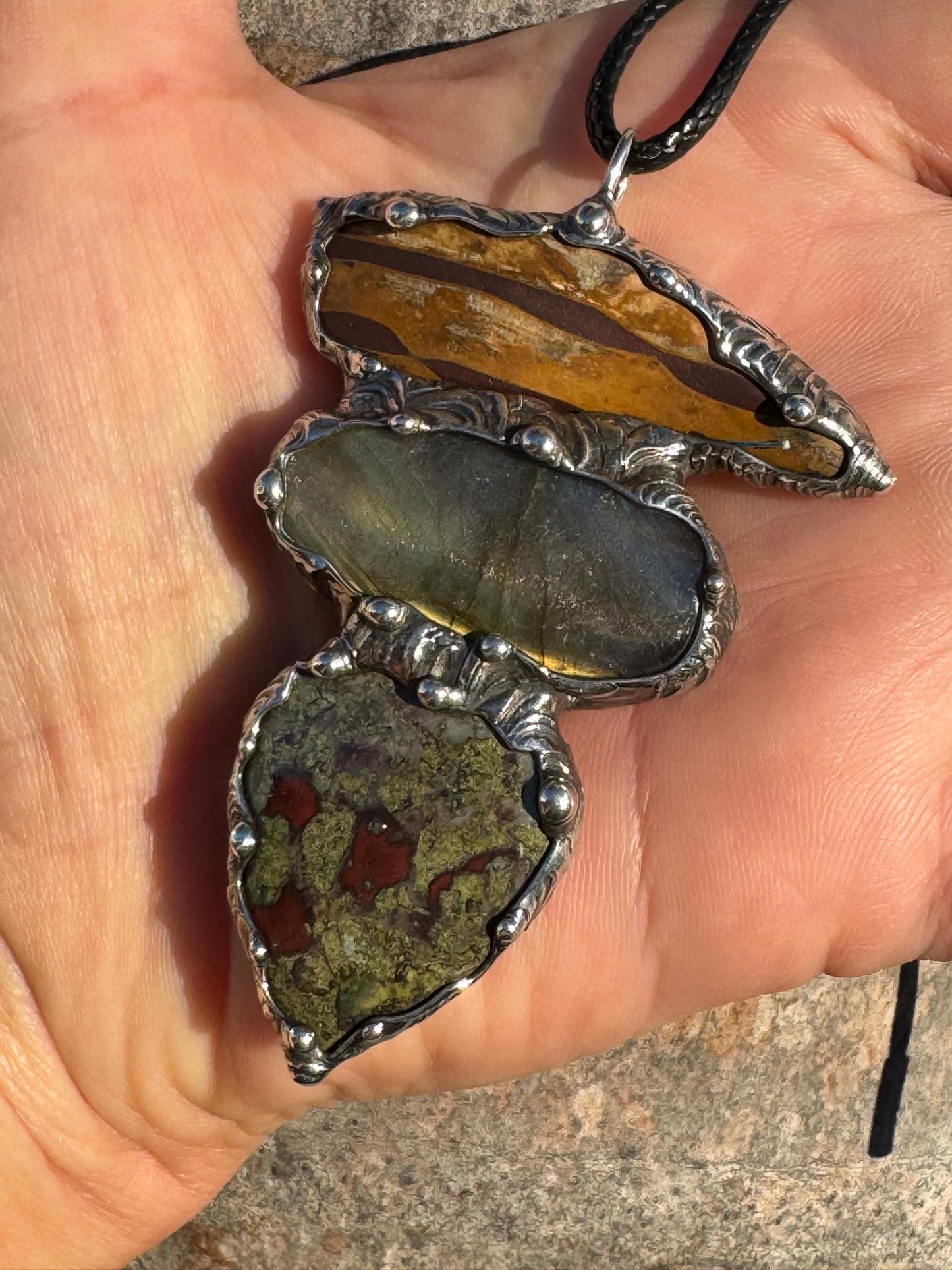 The Striped Earth Oracle-an Australian statement pendant