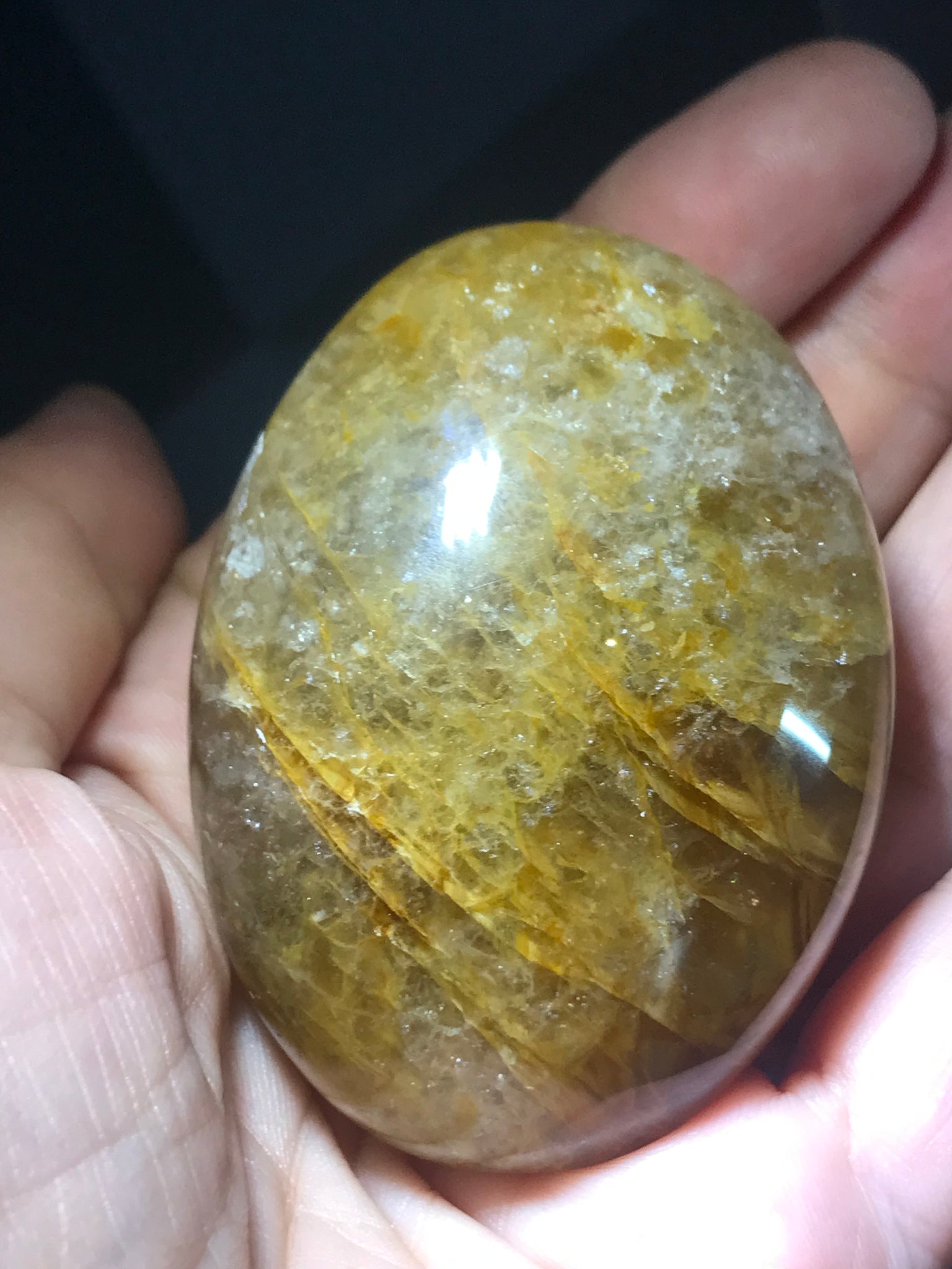 Hematoid Quartz Palmstone