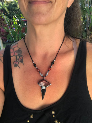 Shungite, red Agate and Larimar Protector