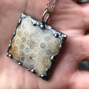 Fossilised Coral Pendant