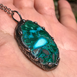 Chrysocolla - Malachite pendant