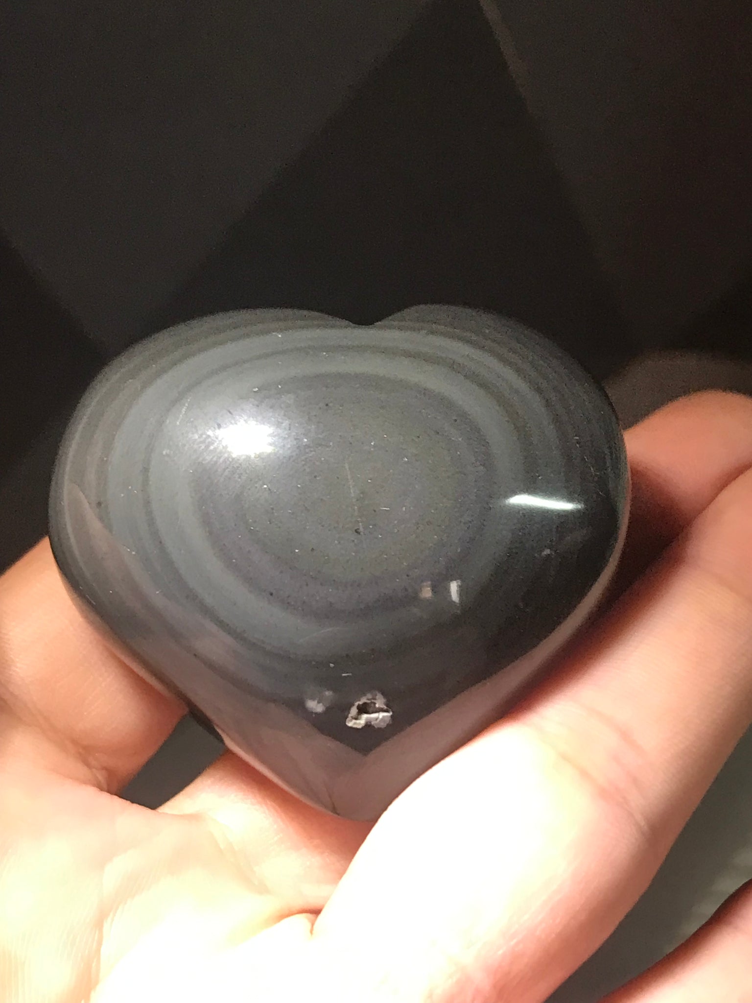 Rainbow Obsidian Crystal Heart