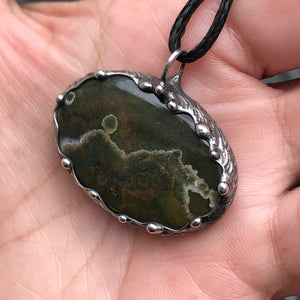 Ocean jasper crystal pendant