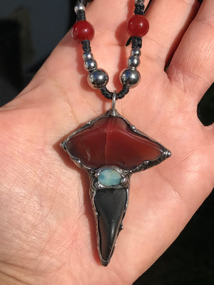Shungite, red Agate and Larimar Protector