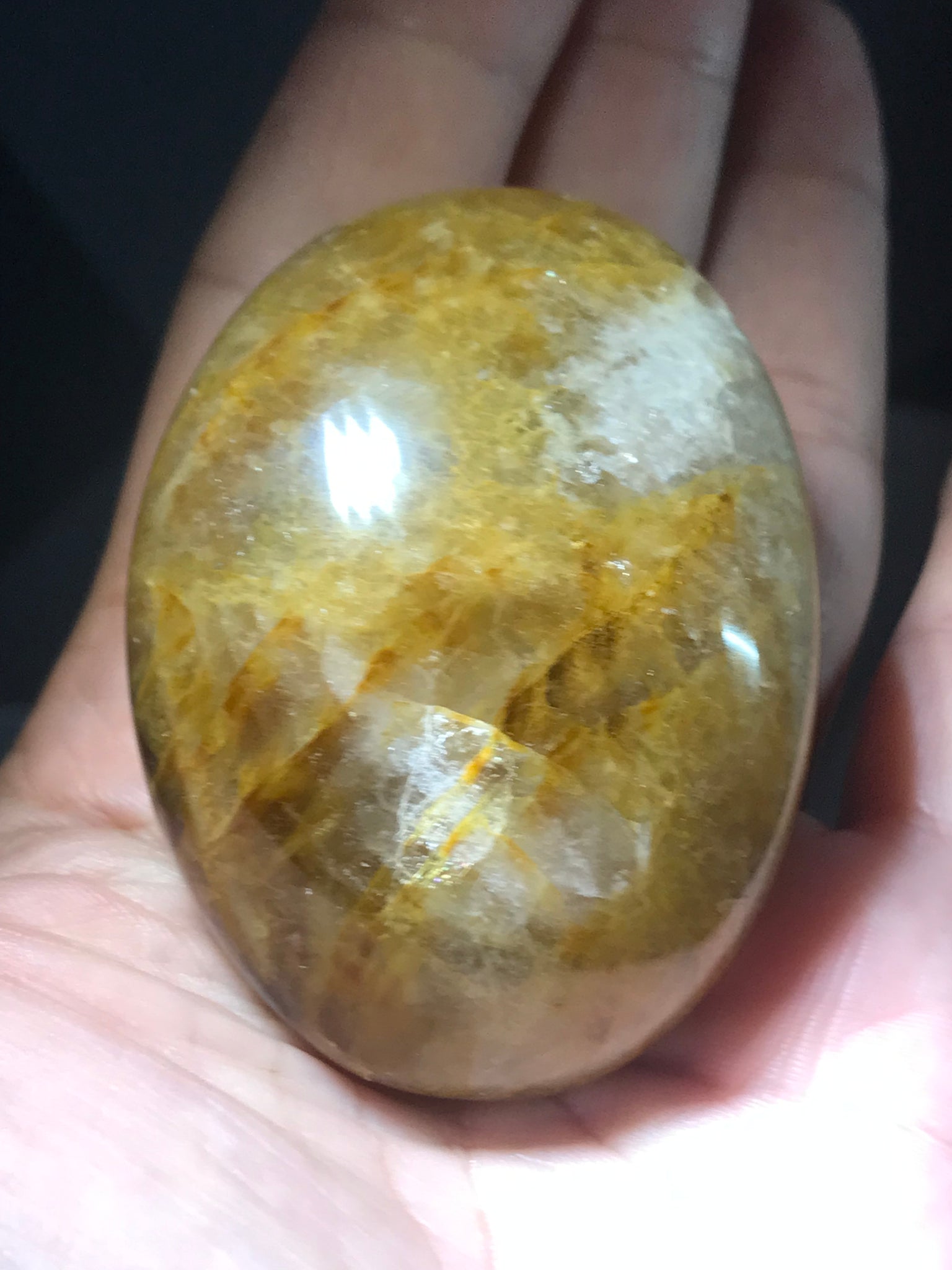 Hematoid Quartz Palmstone