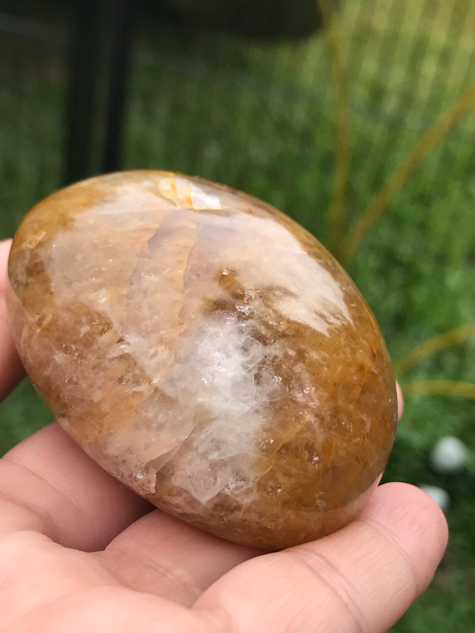 Hematoid Quartz Palmstone