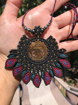 Sri Yatra Macrame Statement pendant