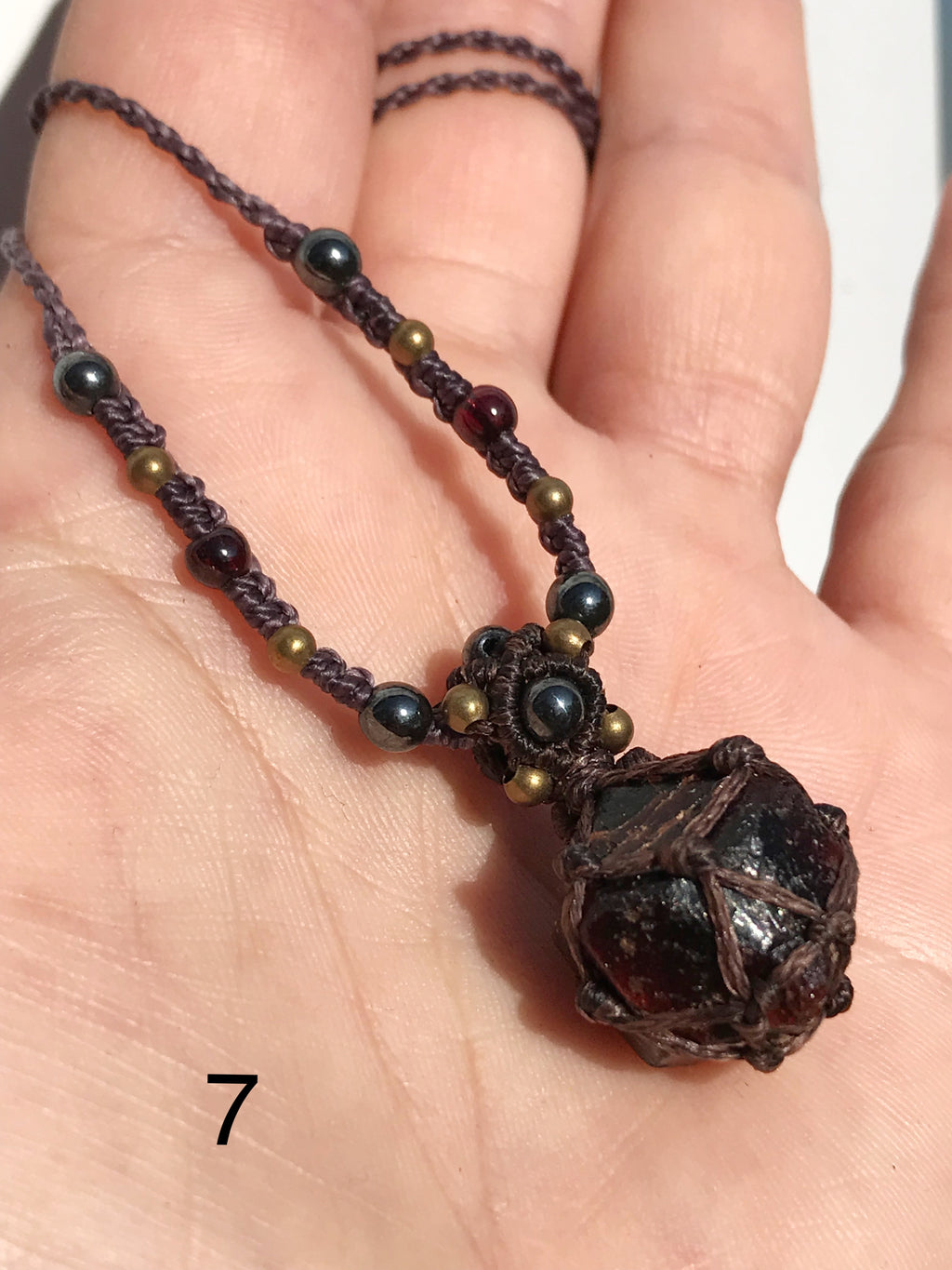 Natural Garnet Dodecahedron pendant