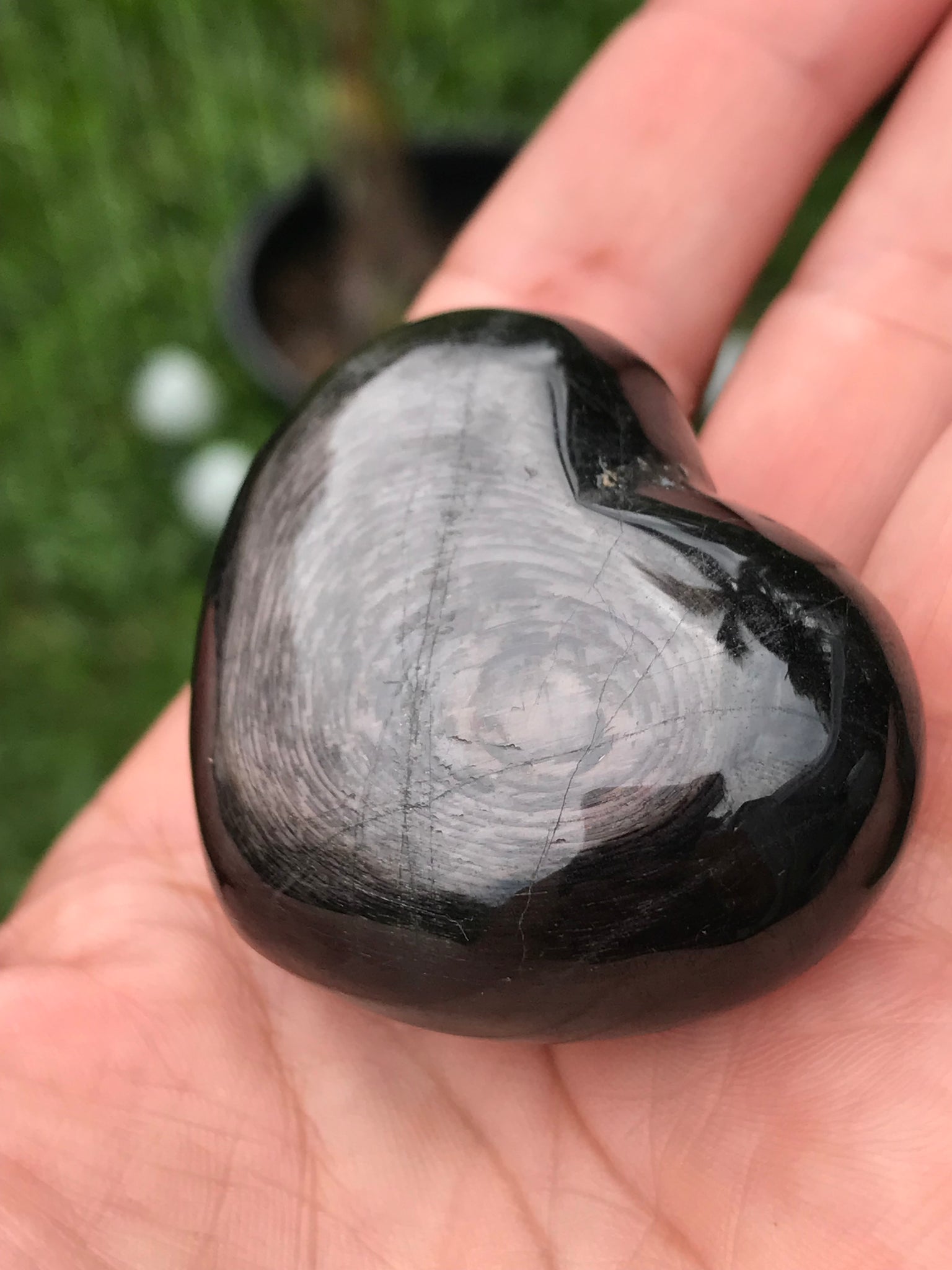 Hypersthene Crystal Heart