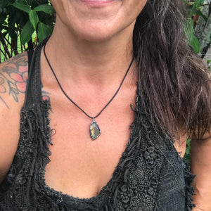 Multicolour Flash Labradorite Crystal pendant