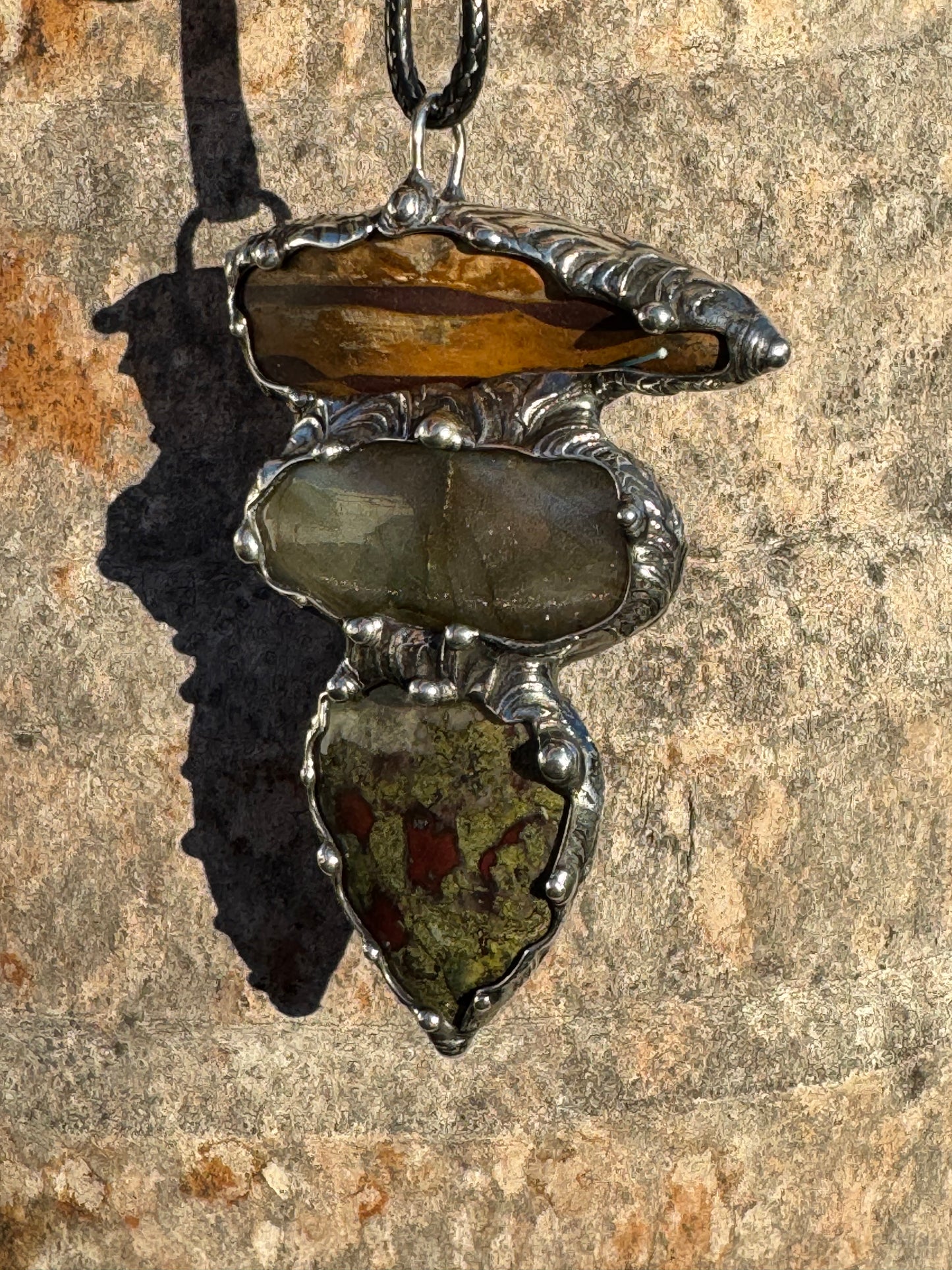 The Striped Earth Oracle-an Australian statement pendant