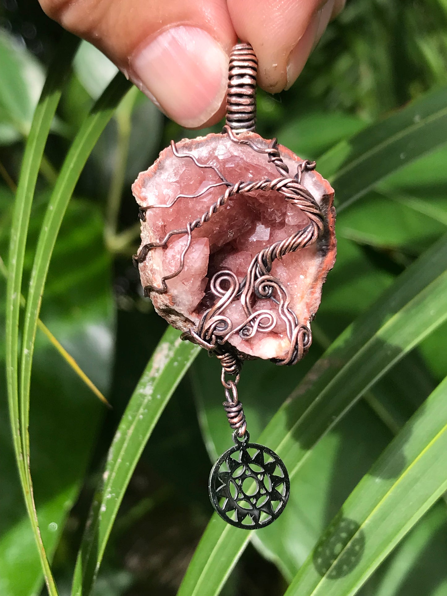 Pink Amethyst Anahata HomeTree pendant