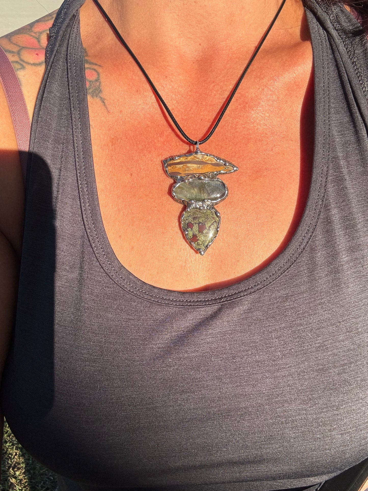 The Striped Earth Oracle-an Australian statement pendant