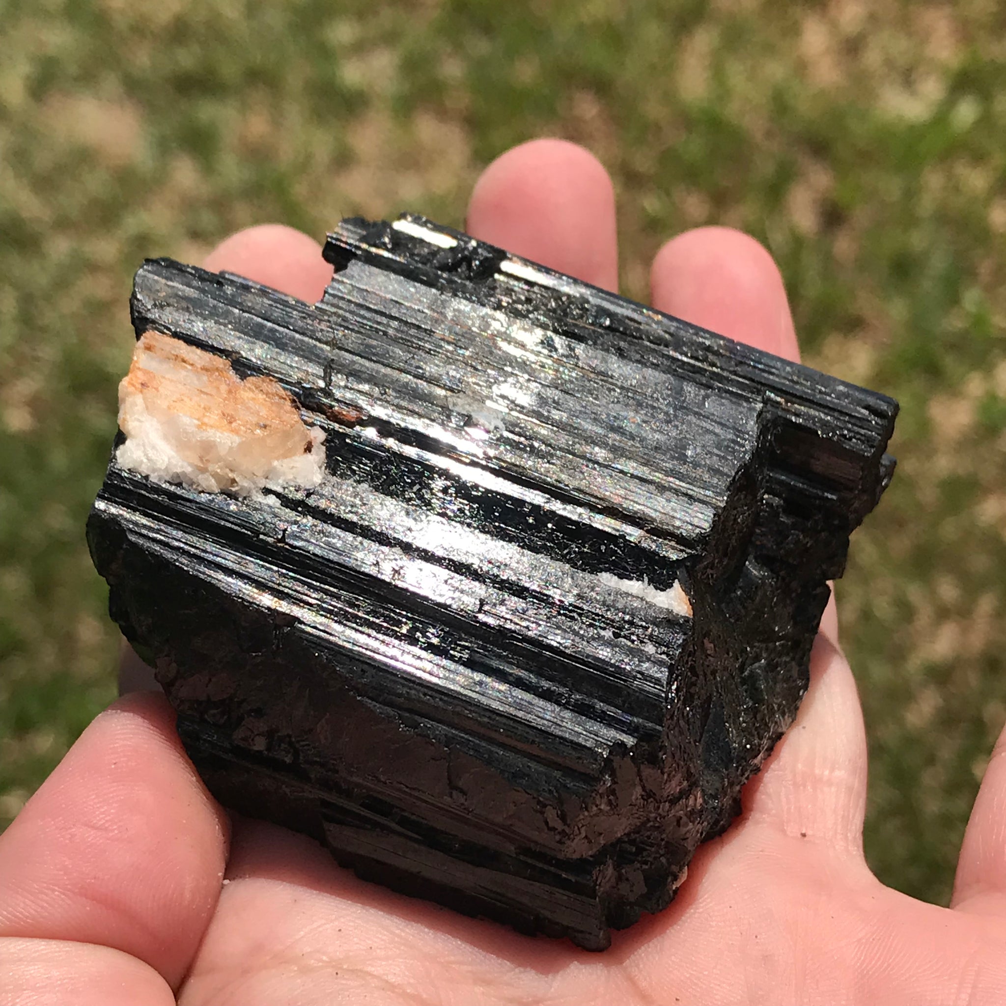 Black striated Tourmaline