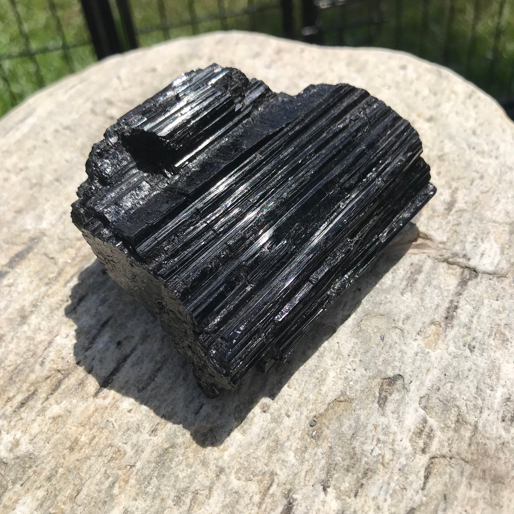 Black striated Tourmaline