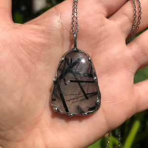 Tourmalinated Quartz pendant