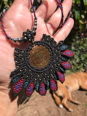 Sri Yatra Macrame Statement pendant