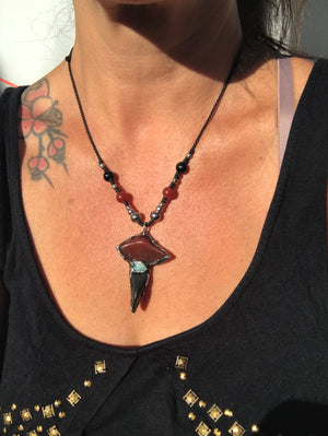 Shungite, red Agate and Larimar Protector