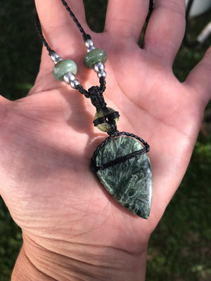 Seraphinite and green Aventurine💚