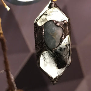 Tourmalinated Quartz and Larimar