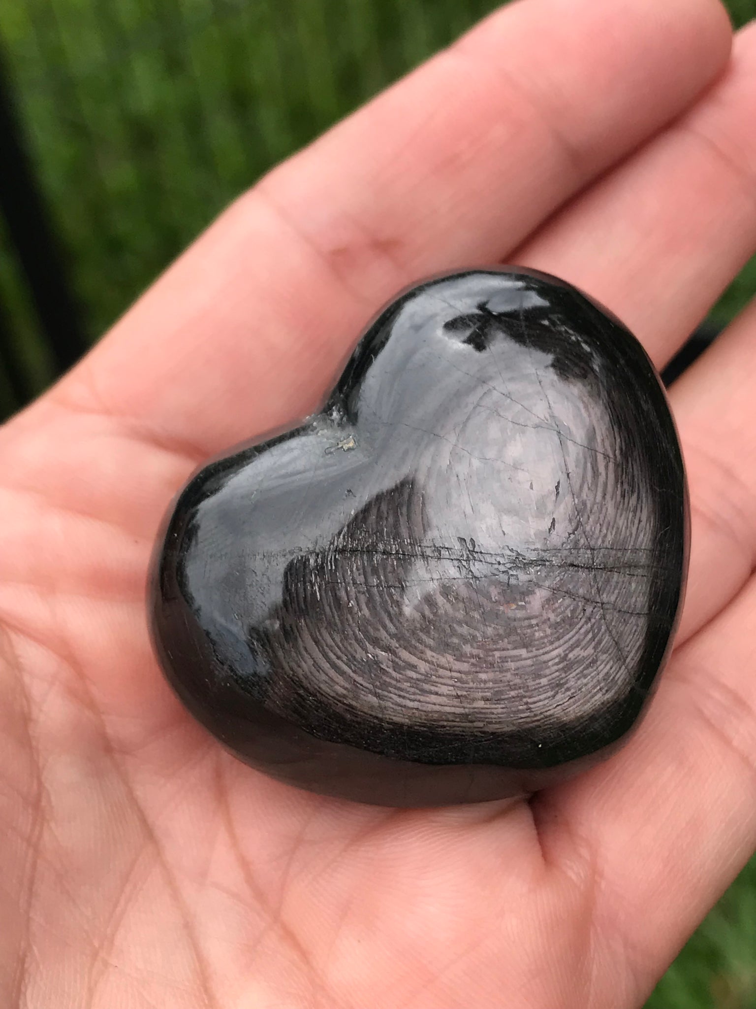 Hypersthene Crystal Heart