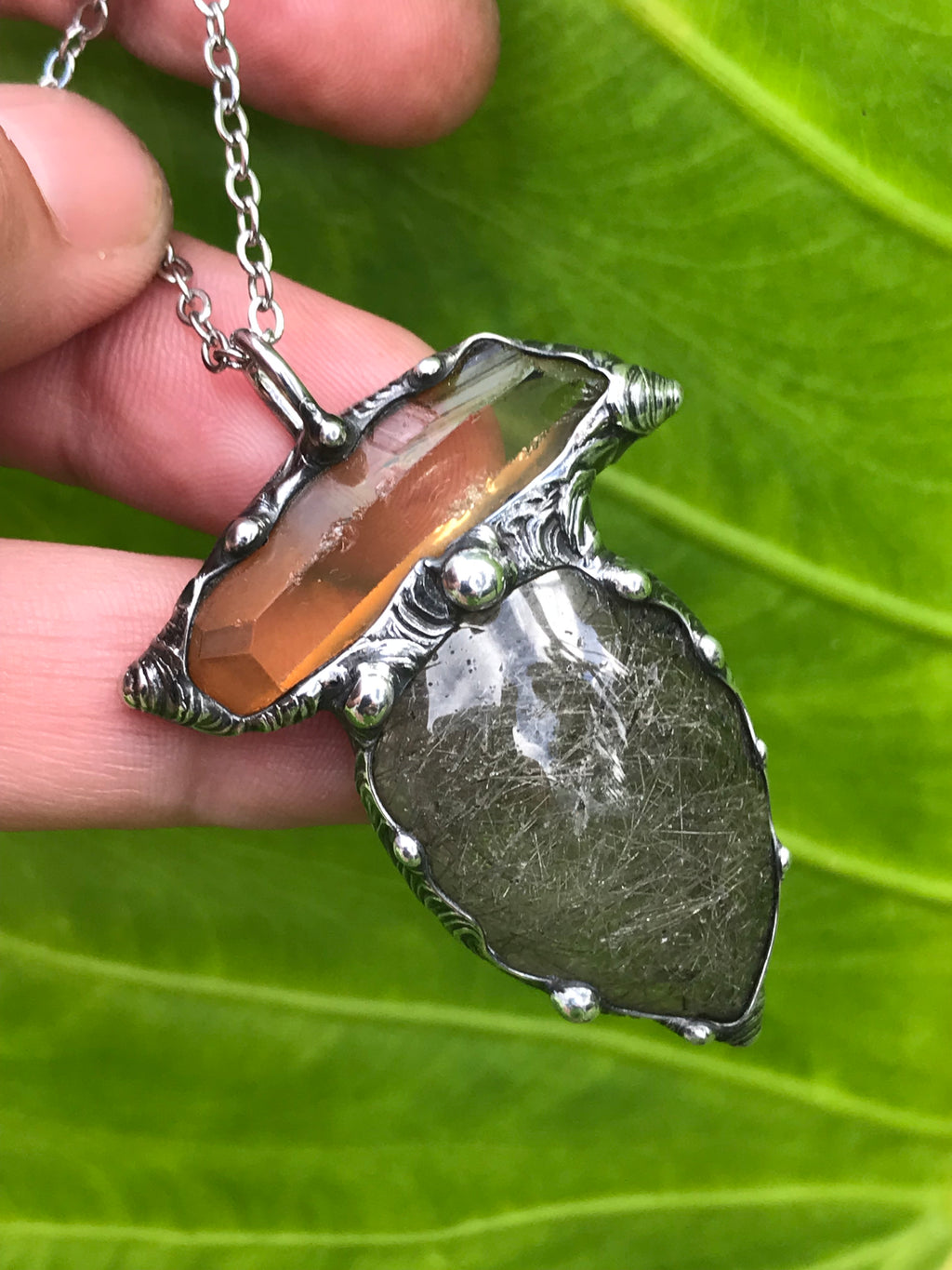Tourmalinated Quartz and Tangerine Quartz✨