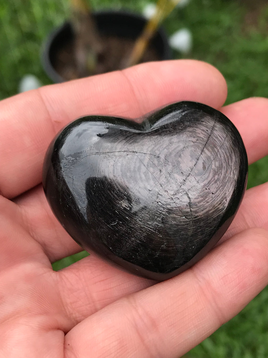 Hypersthene Crystal Heart