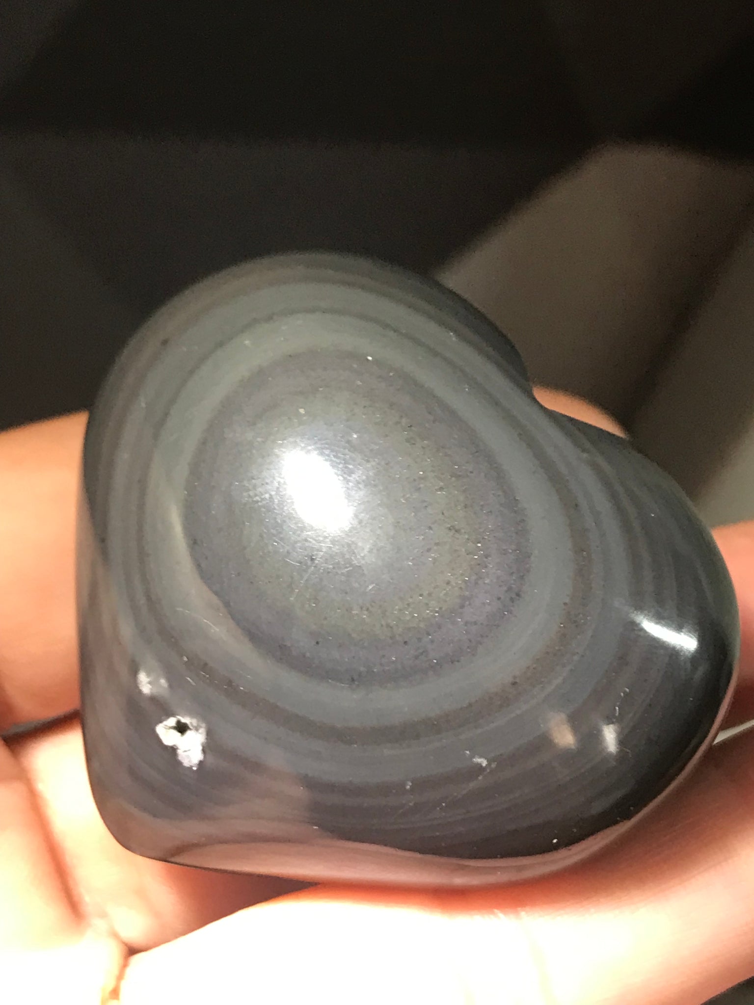 Rainbow Obsidian Crystal Heart
