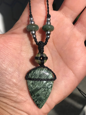 Seraphinite and green Aventurine💚