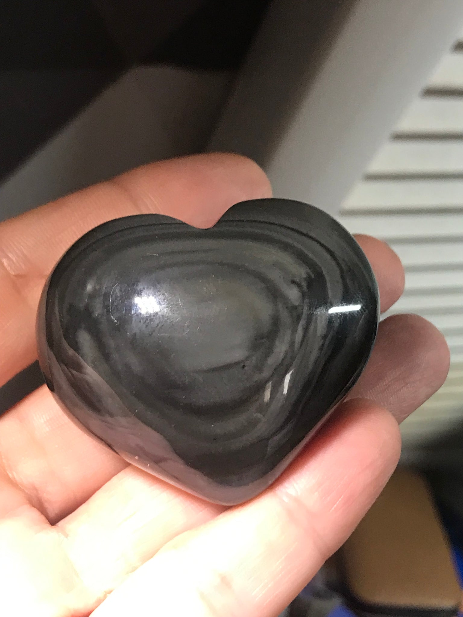 Rainbow Obsidian Crystal Heart