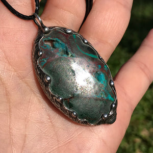 Chrysocolla - Malachite pendant